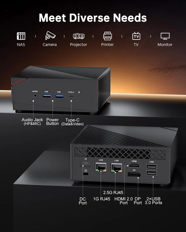 NiPoGi Pinova Pro AMD Ryzen 7 5825U Mini PC Win11 Pro – Nipogi