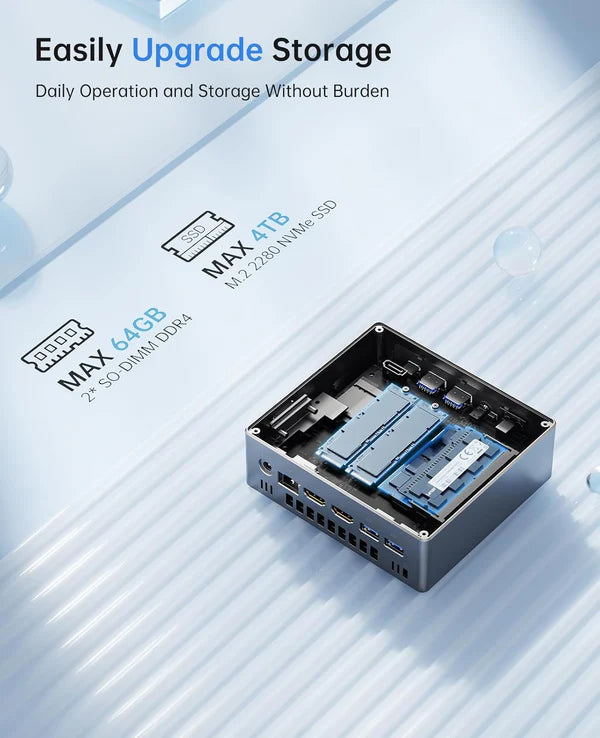 NiPoGi CK10 Intel i5-12450H Mini PC 32GB DDR4 1024GB SSD WiFi 6